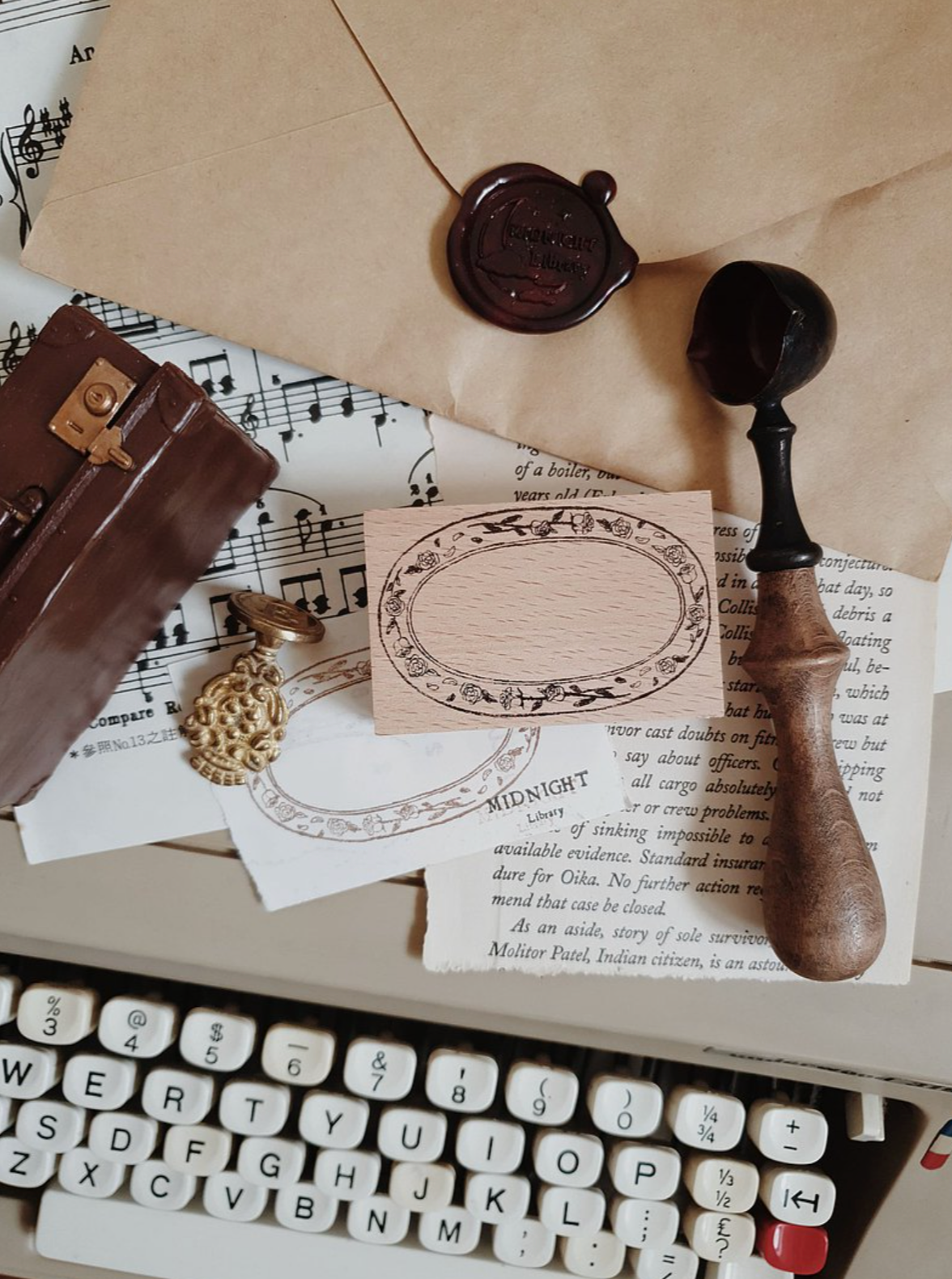 Yeoncharm Rose Frame Rubber Stamp - Smidapaper Ikigai Shop