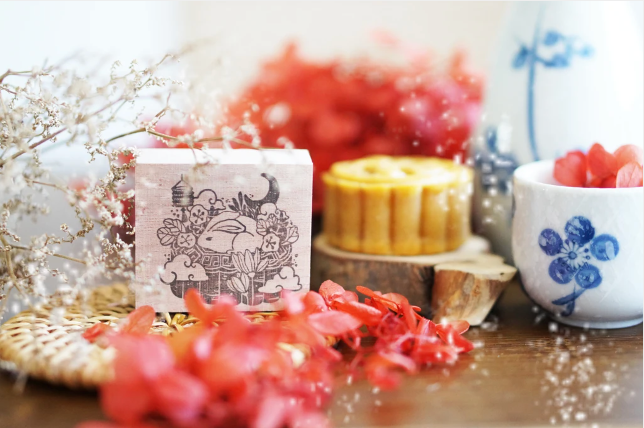 Black Milk Project Rubber Stamp - Mooncake Rabbit (Limited Edition) - Smidapaper Ikigai Shop