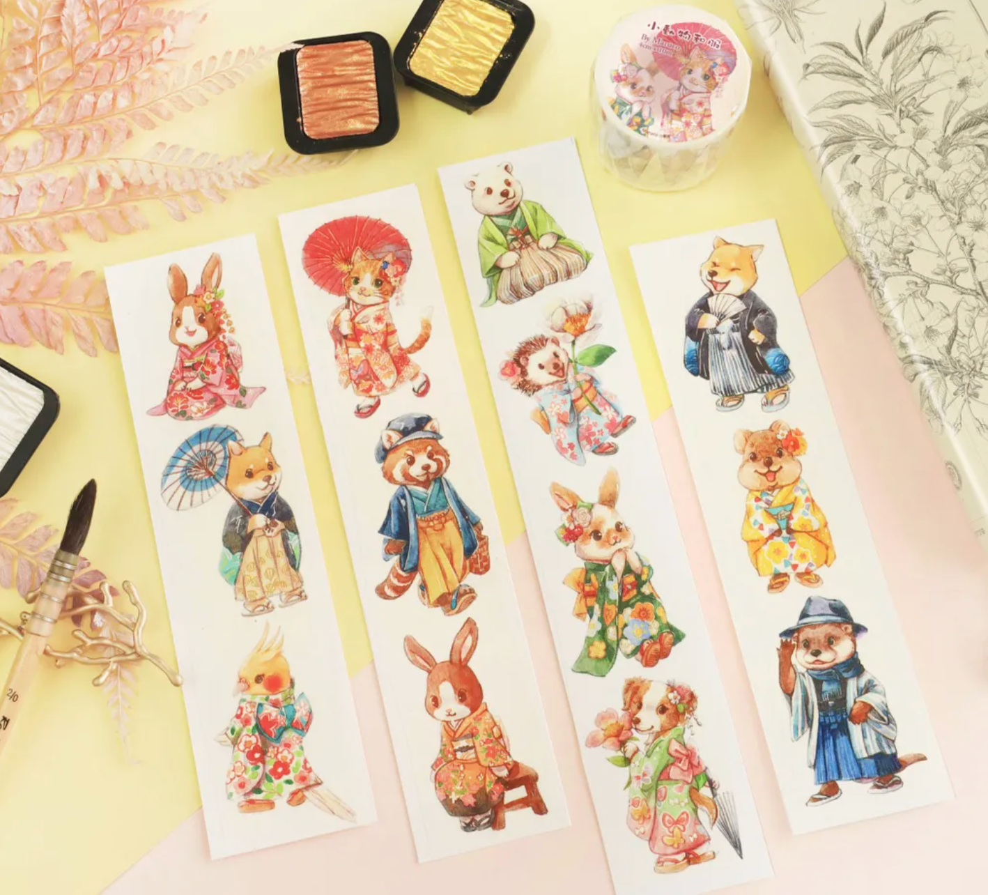 Maruco Animal Kimono Washi Tape - Smidapaper Ikigai Shop