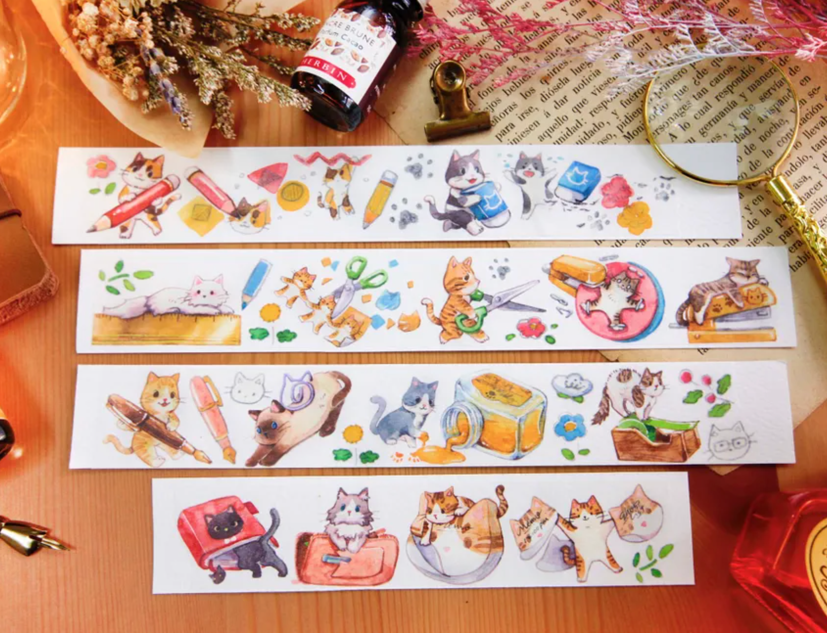Maruco Stationery Kitten Washi Tape - Smidapaper Ikigai Shop
