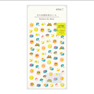 Midori Stickers for Diary: Weather - Smidapaper Ikigai Shop