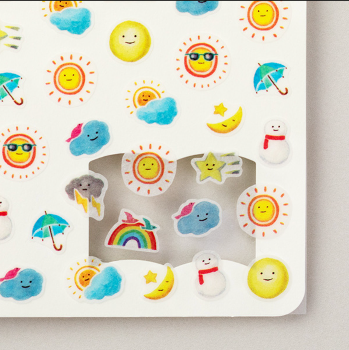 Midori Stickers for Diary: Weather - Smidapaper Ikigai Shop
