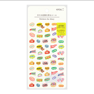 Midori Stickers for Diary: Words - Smidapaper Ikigai Shop
