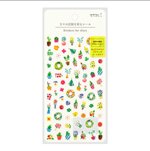 Midori Stickers for Diary: Plants - Smidapaper Ikigai Shop