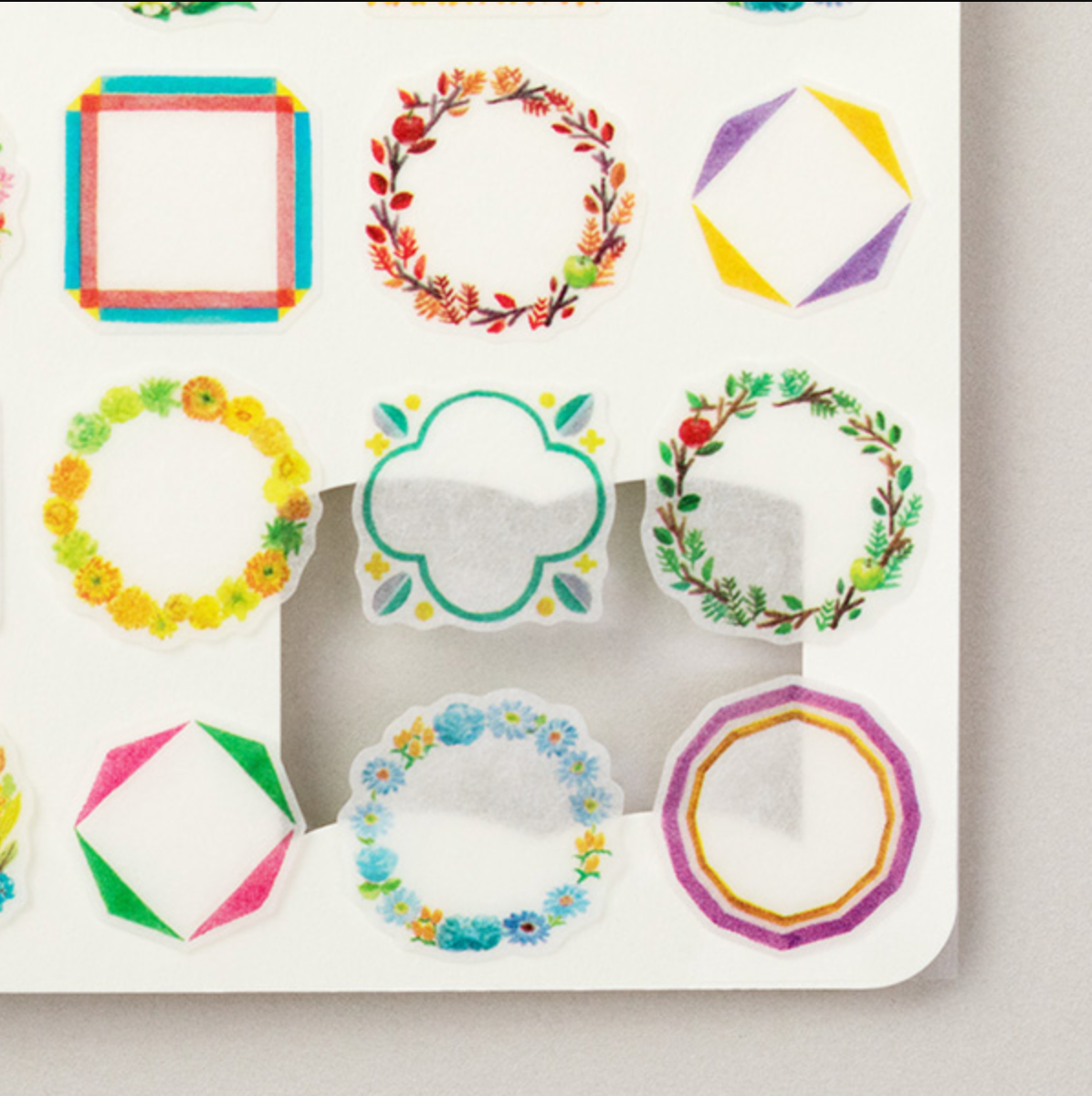 Midori Stickers for Diary: Frame - Smidapaper Ikigai Shop