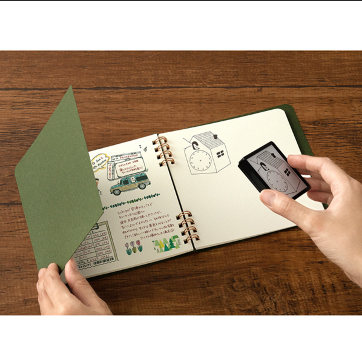 Midori Paintable Notebook: Green - Smidapaper Ikigai Shop