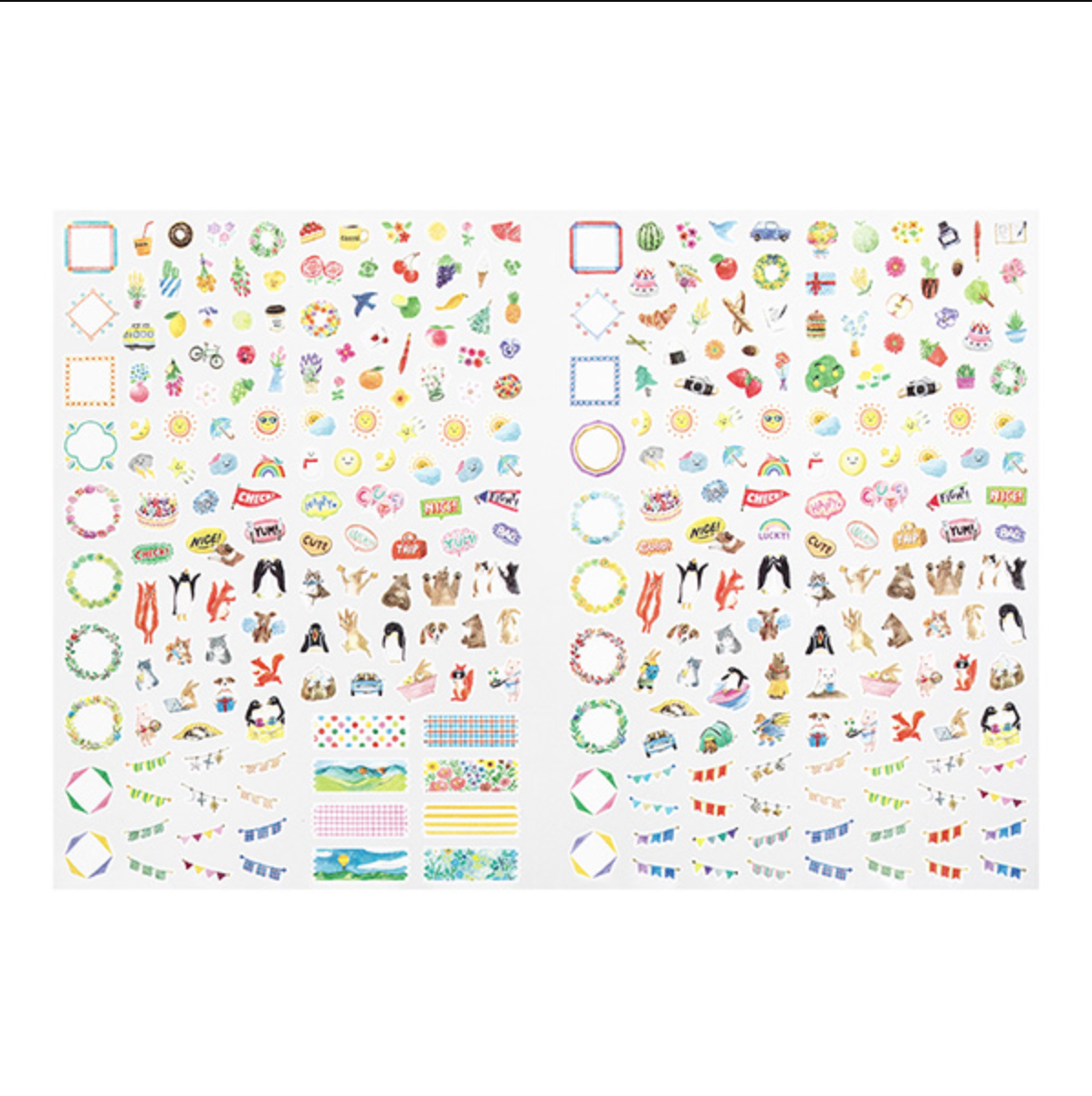 Midori Diary with Stickers: Blue - Smidapaper Ikigai Shop