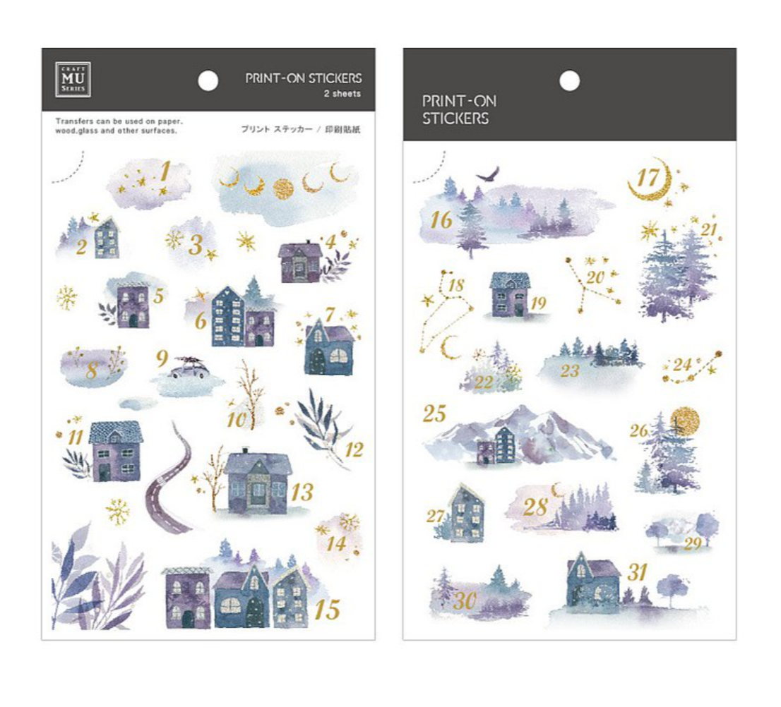 MU Print-On Stickers-164 Midnight Memories - Smidapaper Ikigai Shop