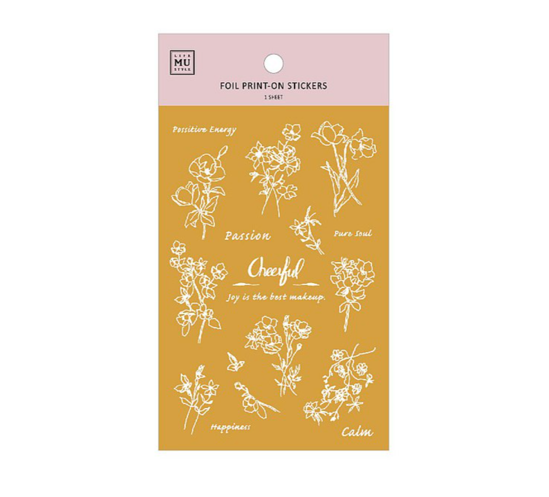 MU Gold Foil Print-On Stickers-01 - Smidapaper Ikigai Shop