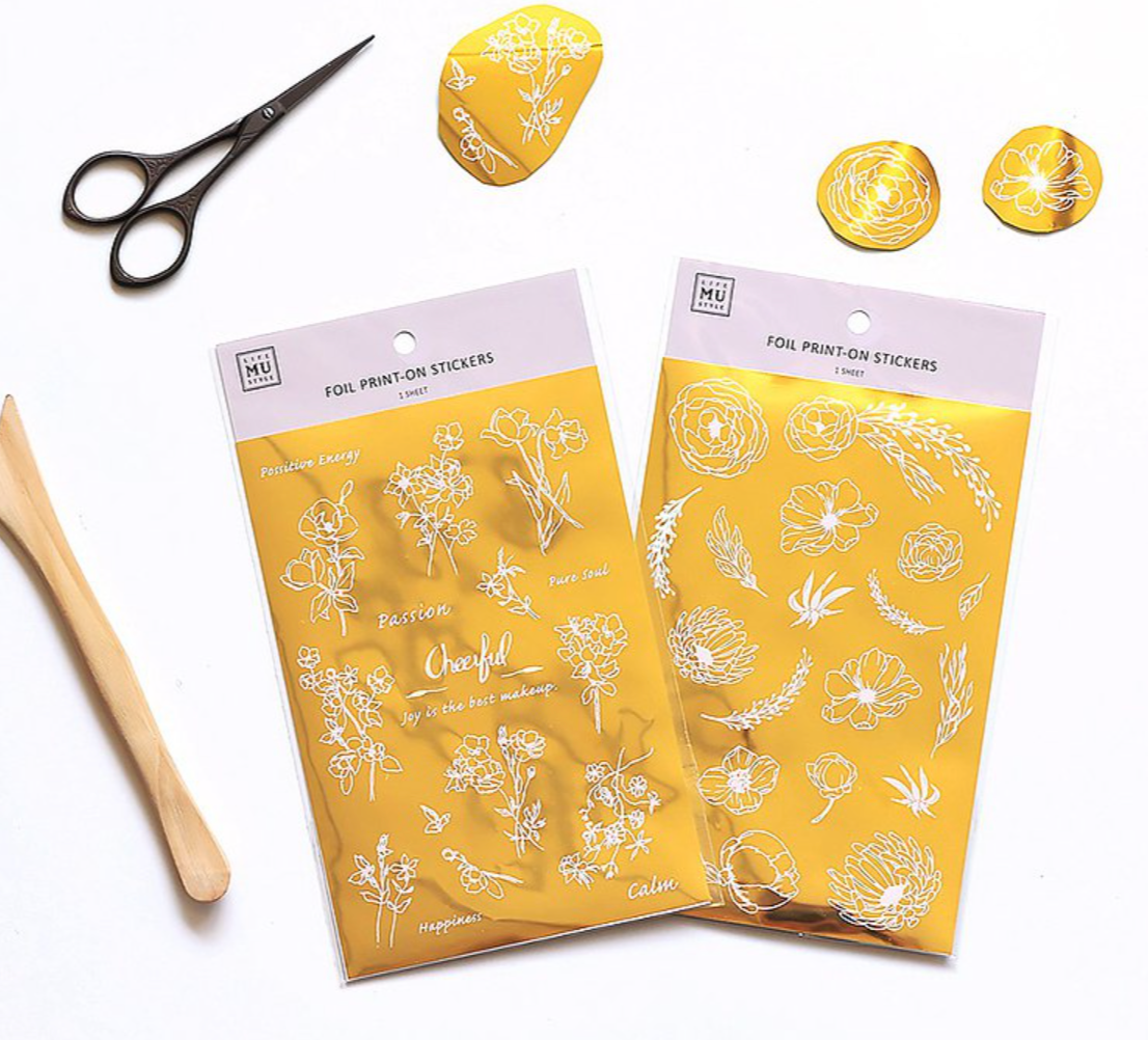 MU Gold Foil Print-On Stickers-01 - Smidapaper Ikigai Shop
