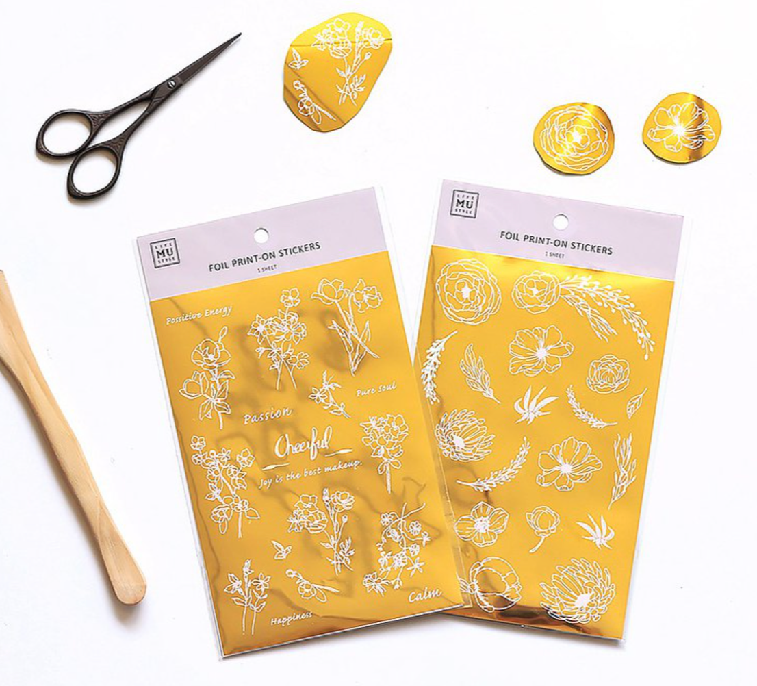 MU Gold Foil Print-On Stickers-04 - Smidapaper Ikigai Shop