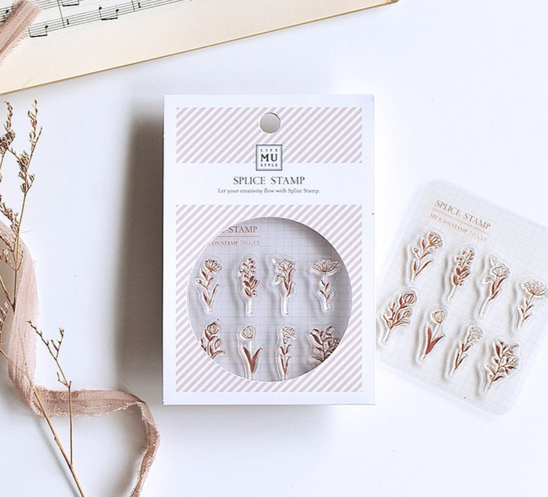 MU Craft My Icon Stamp No. 15: Spring Blooms - Smidapaper Ikigai Shop