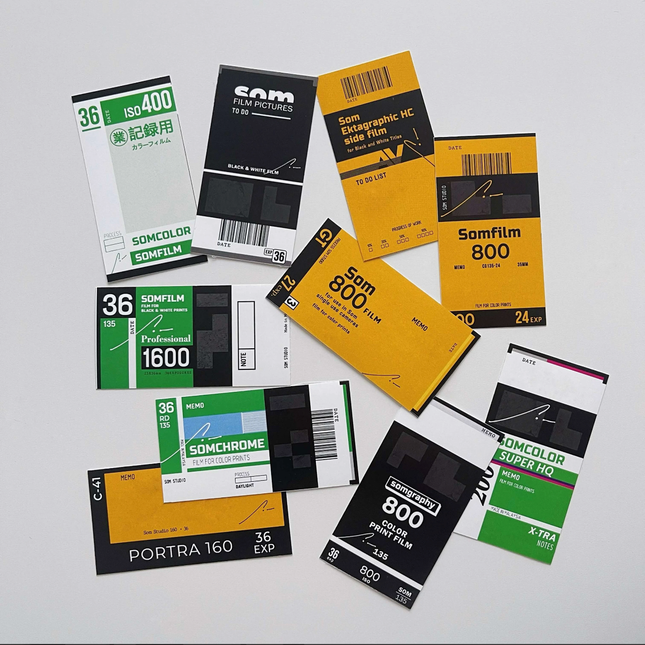 35mm Film Canister Sticker Set - Smidapaper Ikigai Shop
