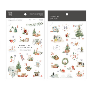 MU Print-On Stickers-Christmas 001: December Days - Smidapaper Ikigai Shop