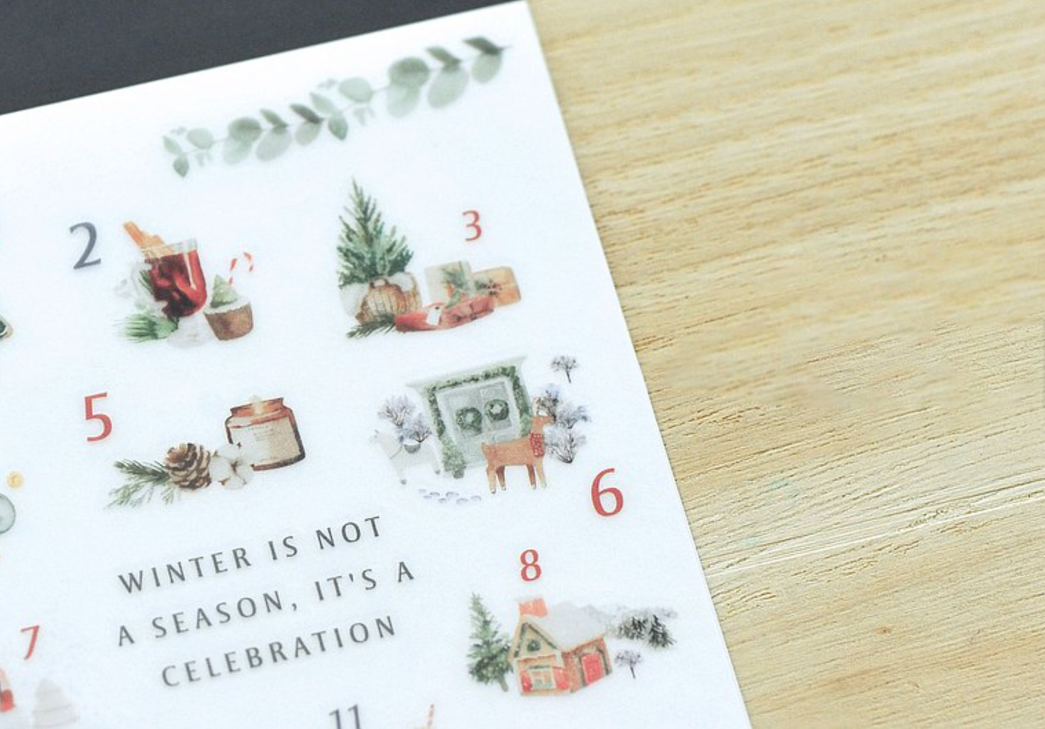 MU Print-On Stickers-Christmas 001: December Days - Smidapaper Ikigai Shop