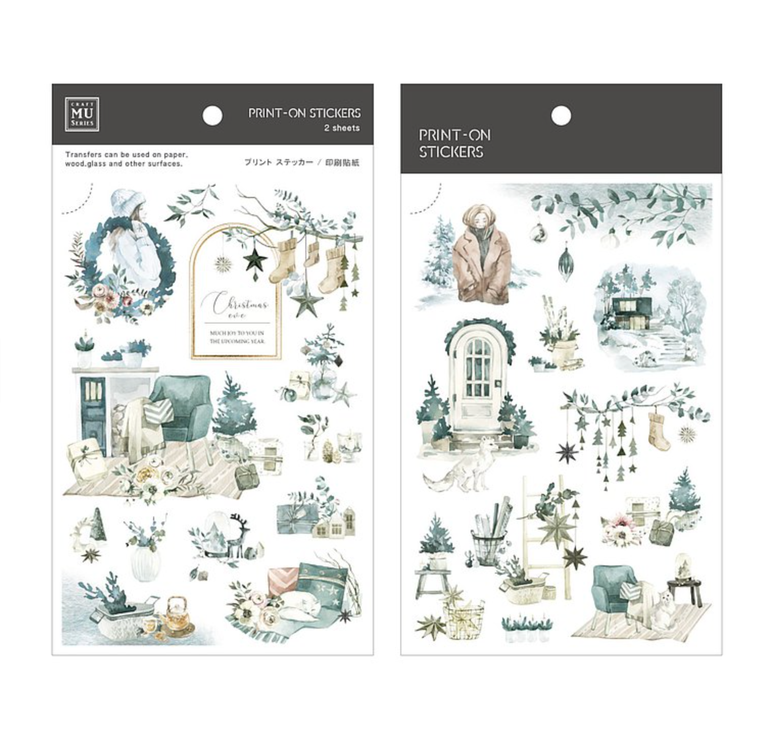 MU Print-On Stickers-Christmas 005: The Night Before Christmas - Smidapaper Ikigai Shop