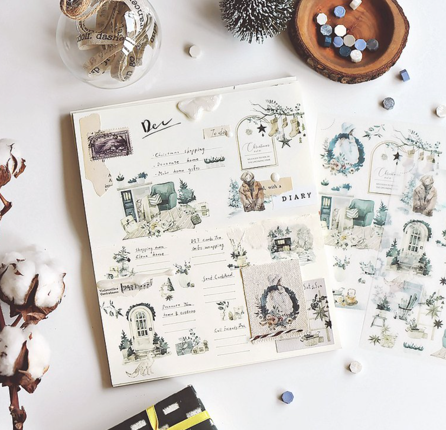 MU Print-On Stickers-Christmas 005: The Night Before Christmas - Smidapaper Ikigai Shop