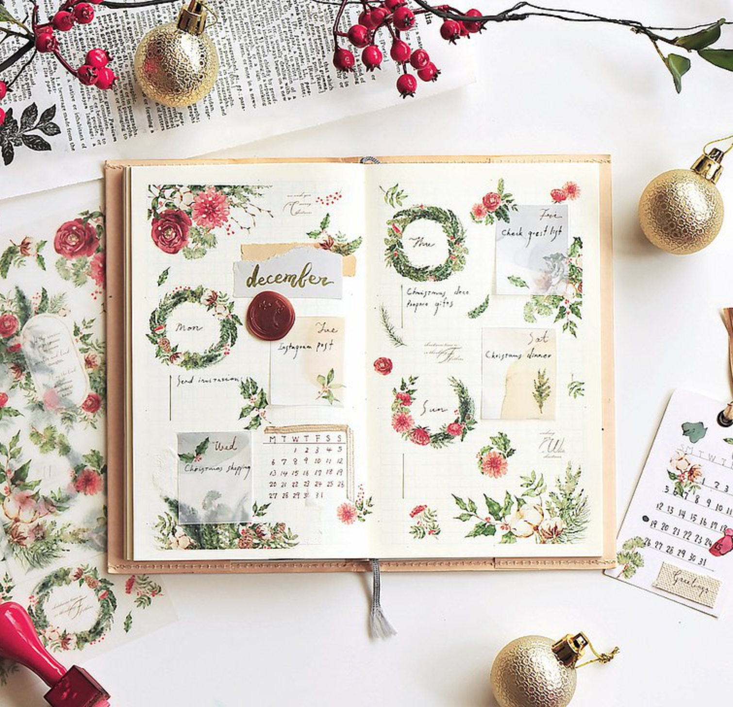 MU Print-On Stickers-Christmas 007: Season of Joy - Smidapaper Ikigai Shop