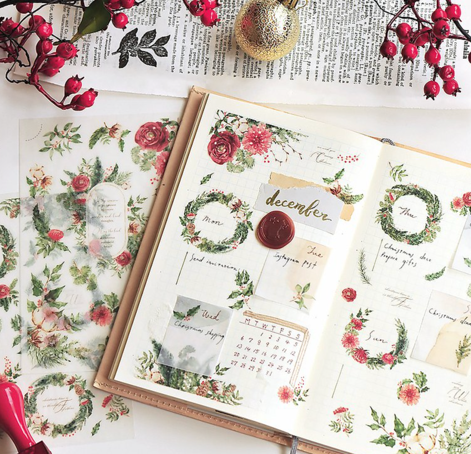 MU Print-On Stickers-Christmas 007: Season of Joy - Smidapaper Ikigai Shop