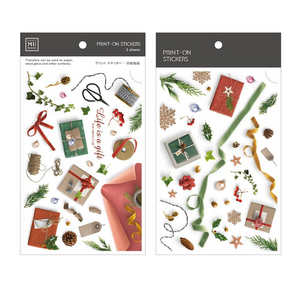 MU Print-On Stickers-Christmas 009: Life is a Gift - Smidapaper Ikigai Shop