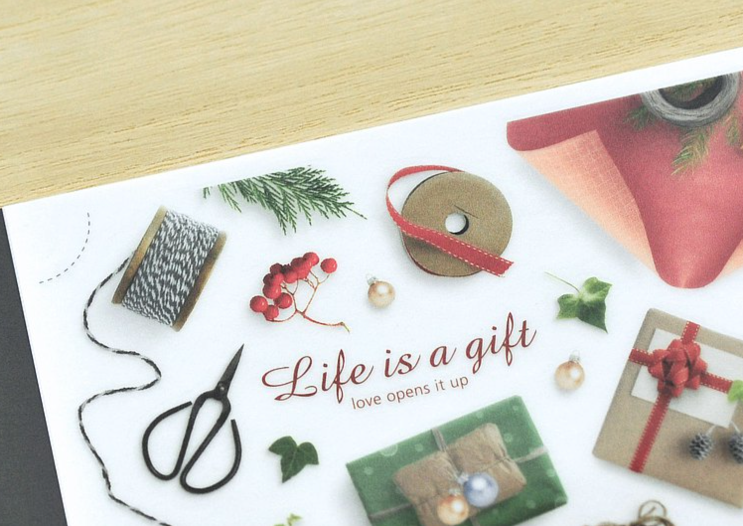 MU Print-On Stickers-Christmas 009: Life is a Gift - Smidapaper Ikigai Shop