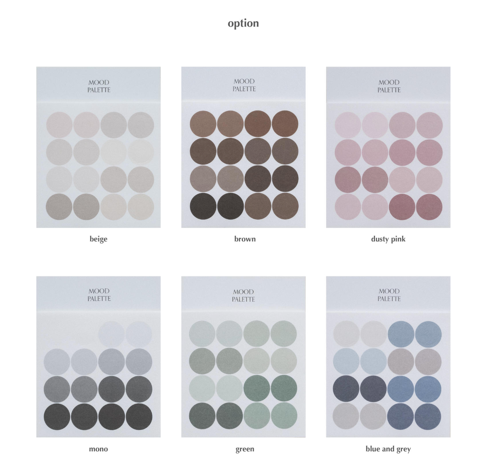 Mood Palette Sticker Sheet (12 types) - Smidapaper Ikigai Shop
