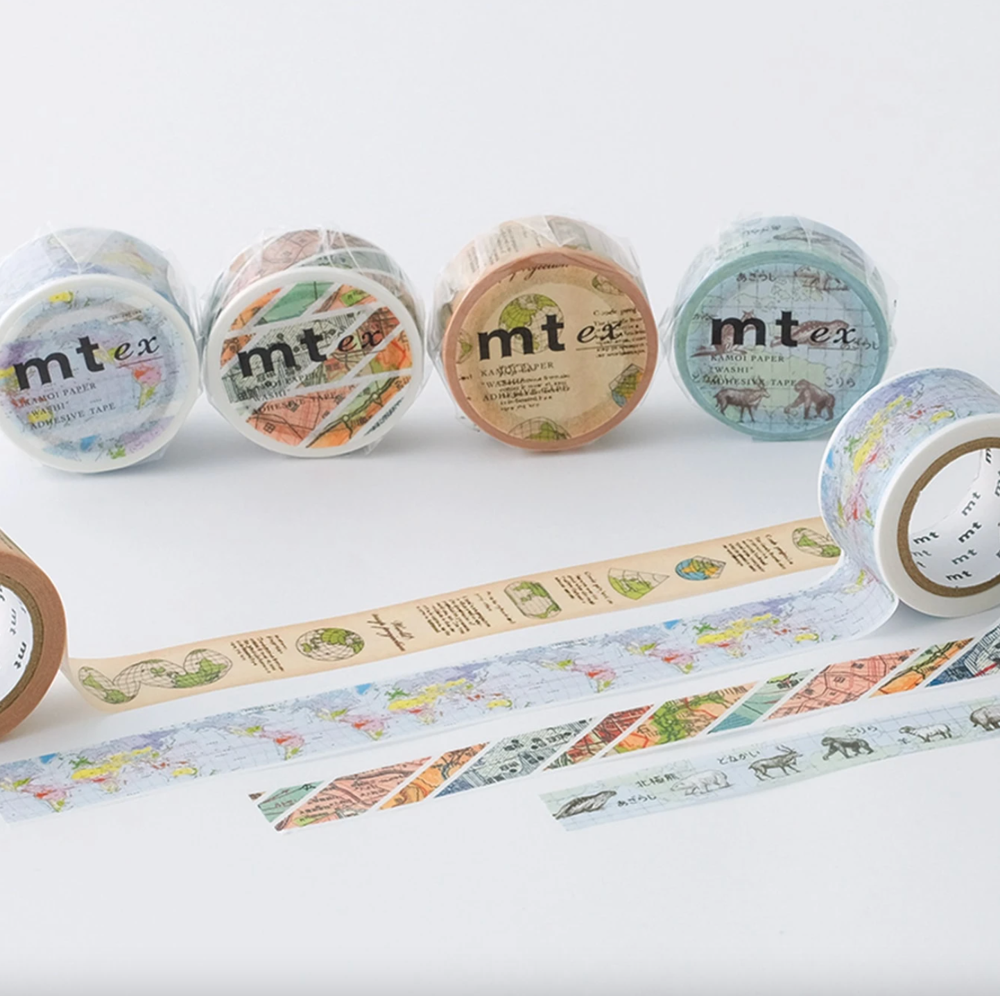MT ex Washi Tape MTEX1P203: Map Projection - Smidapaper Ikigai Shop