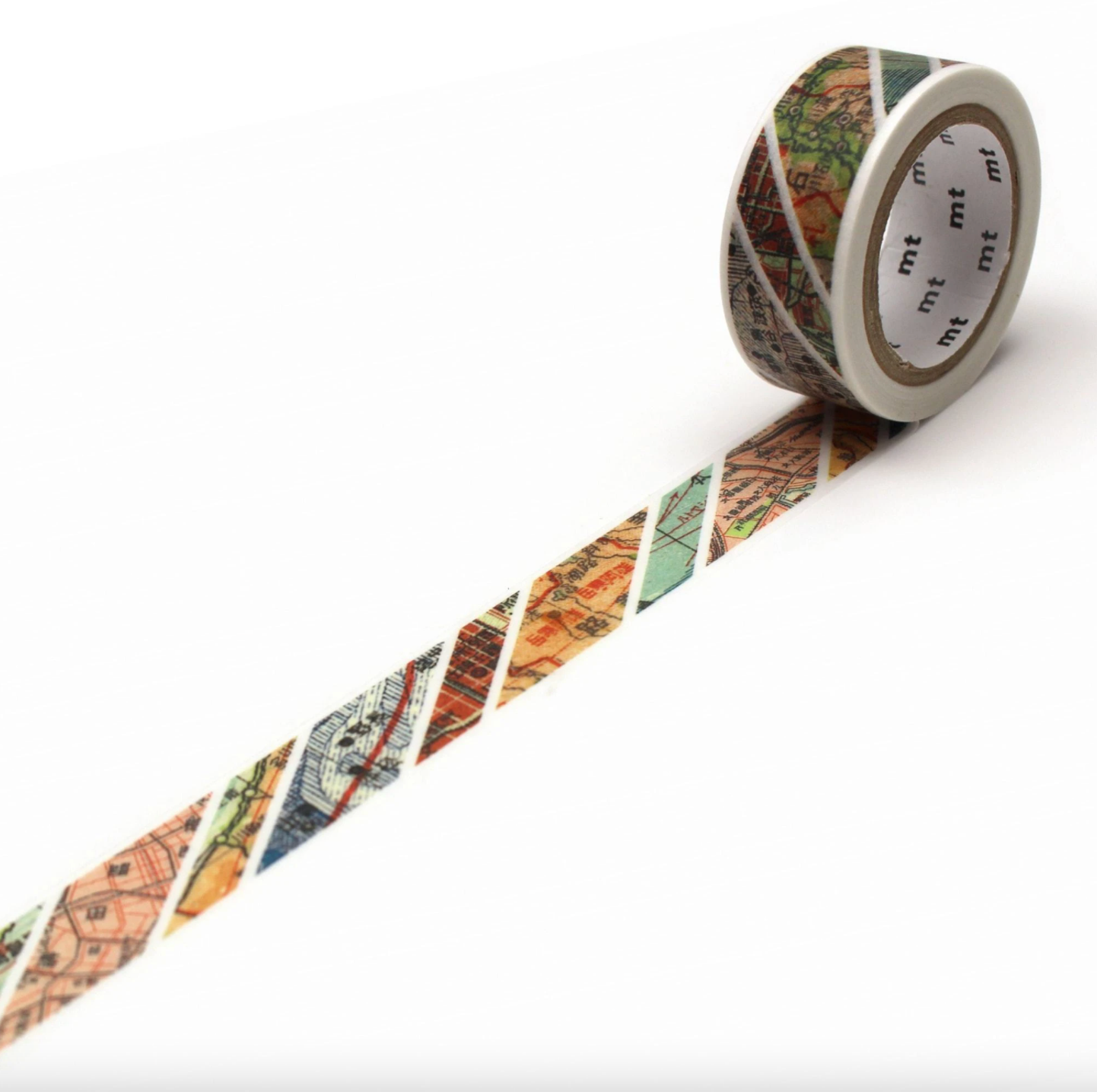 MT ex Washi Tape MTEX1P204: Map Stripes - Smidapaper Ikigai Shop