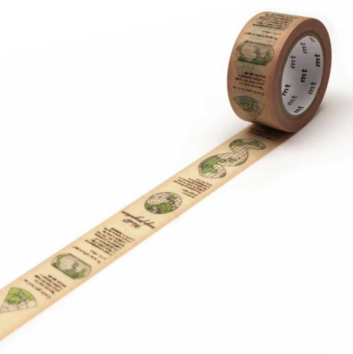 MT ex Washi Tape MTEX1P203: Map Projection - Smidapaper Ikigai Shop