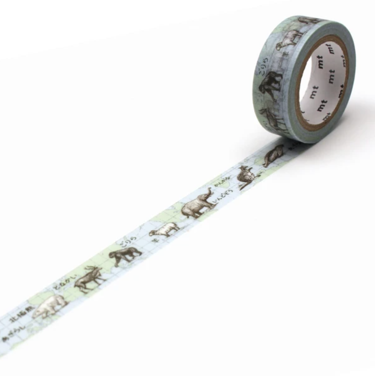 MT ex Washi Tape MTEX1P202: Animals of the World - Smidapaper Ikigai Shop