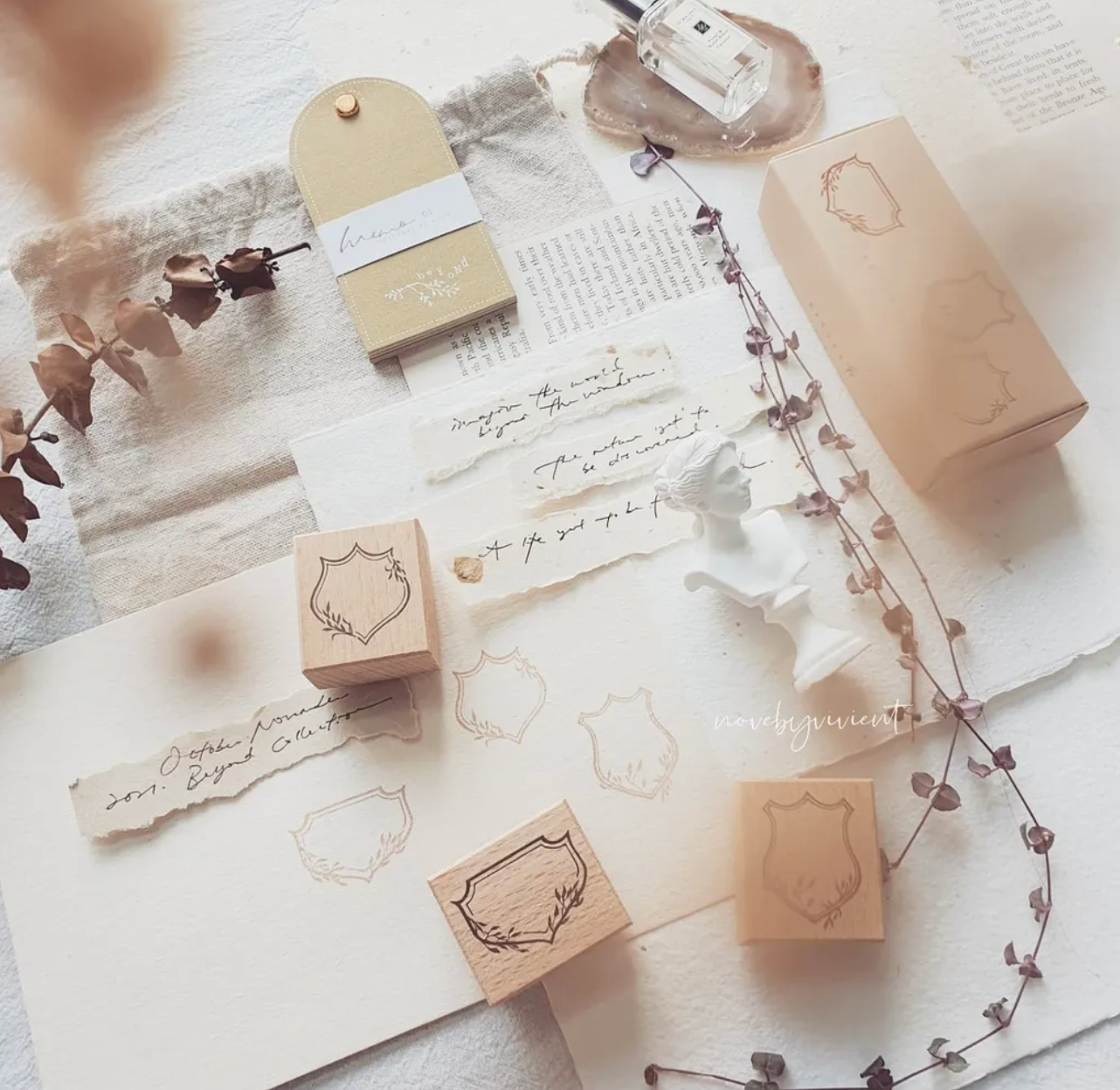 Nove Beyond Rubber Stamp: Badge .02 (set of 3) - Smidapaper Ikigai Shop