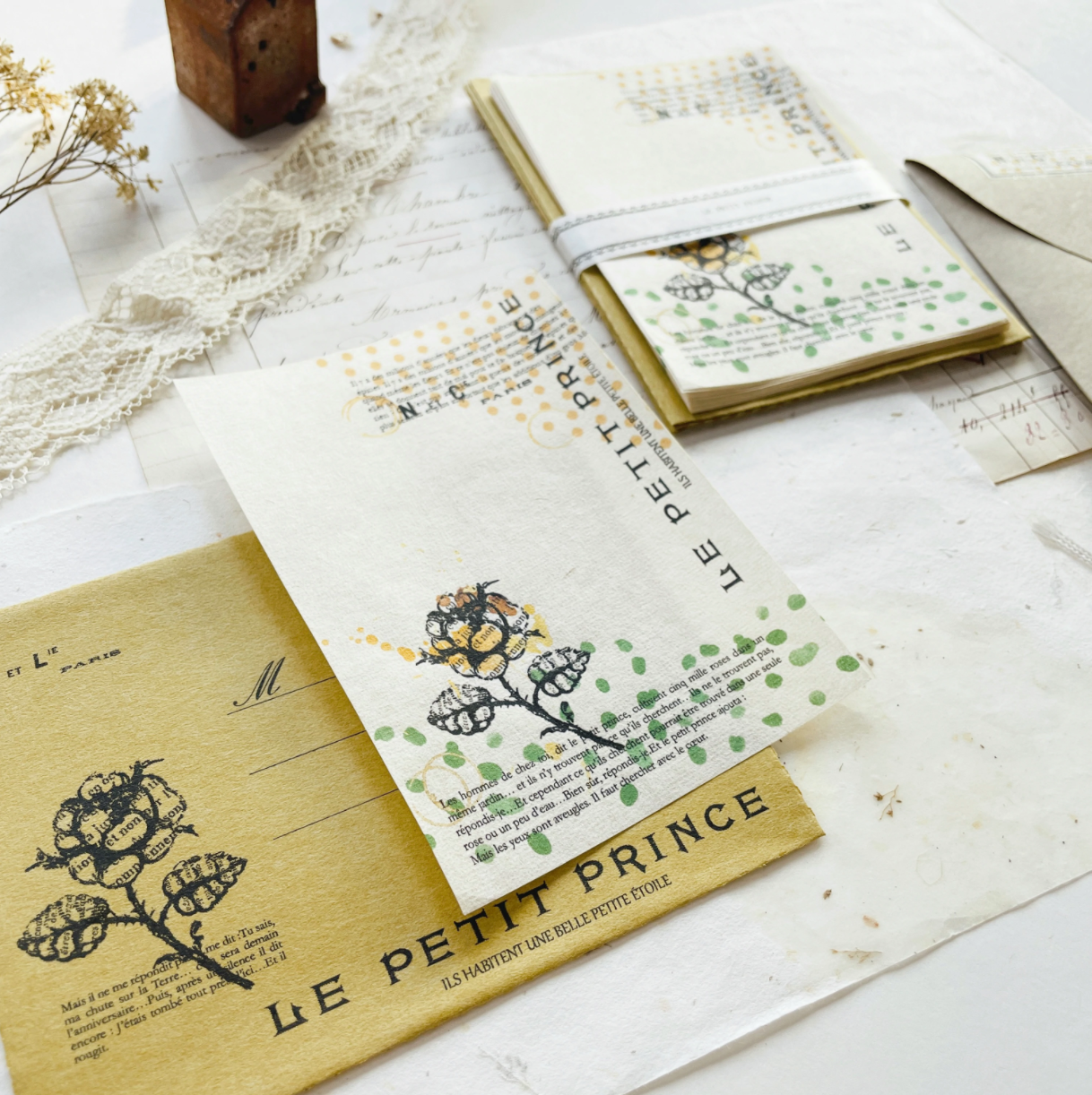 Nico Neco x Hiroko Uno Mini Letter Set (2 Colours) - Smidapaper Ikigai Shop