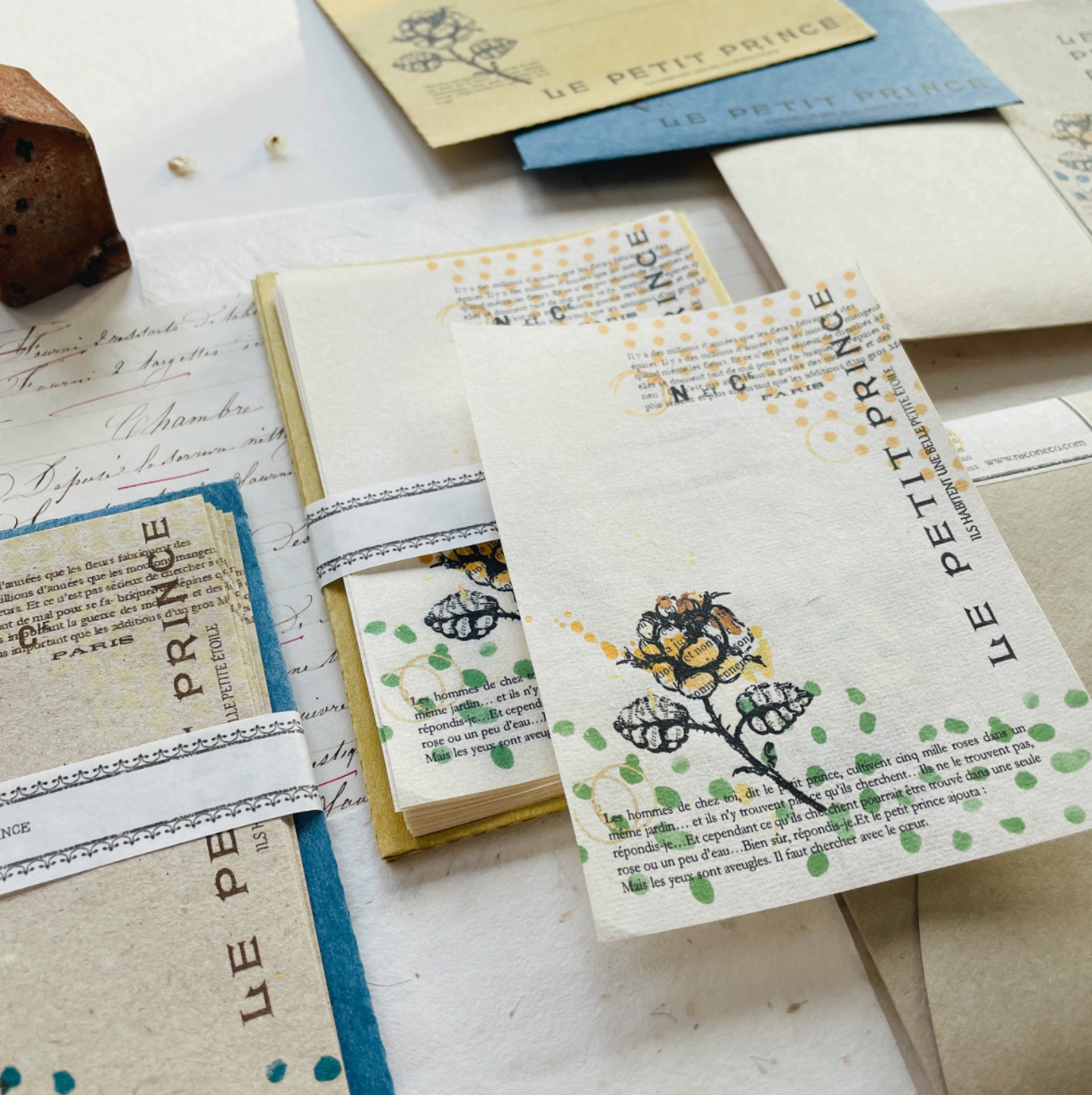 Nico Neco x Hiroko Uno Mini Letter Set (2 Colours) - Smidapaper Ikigai Shop