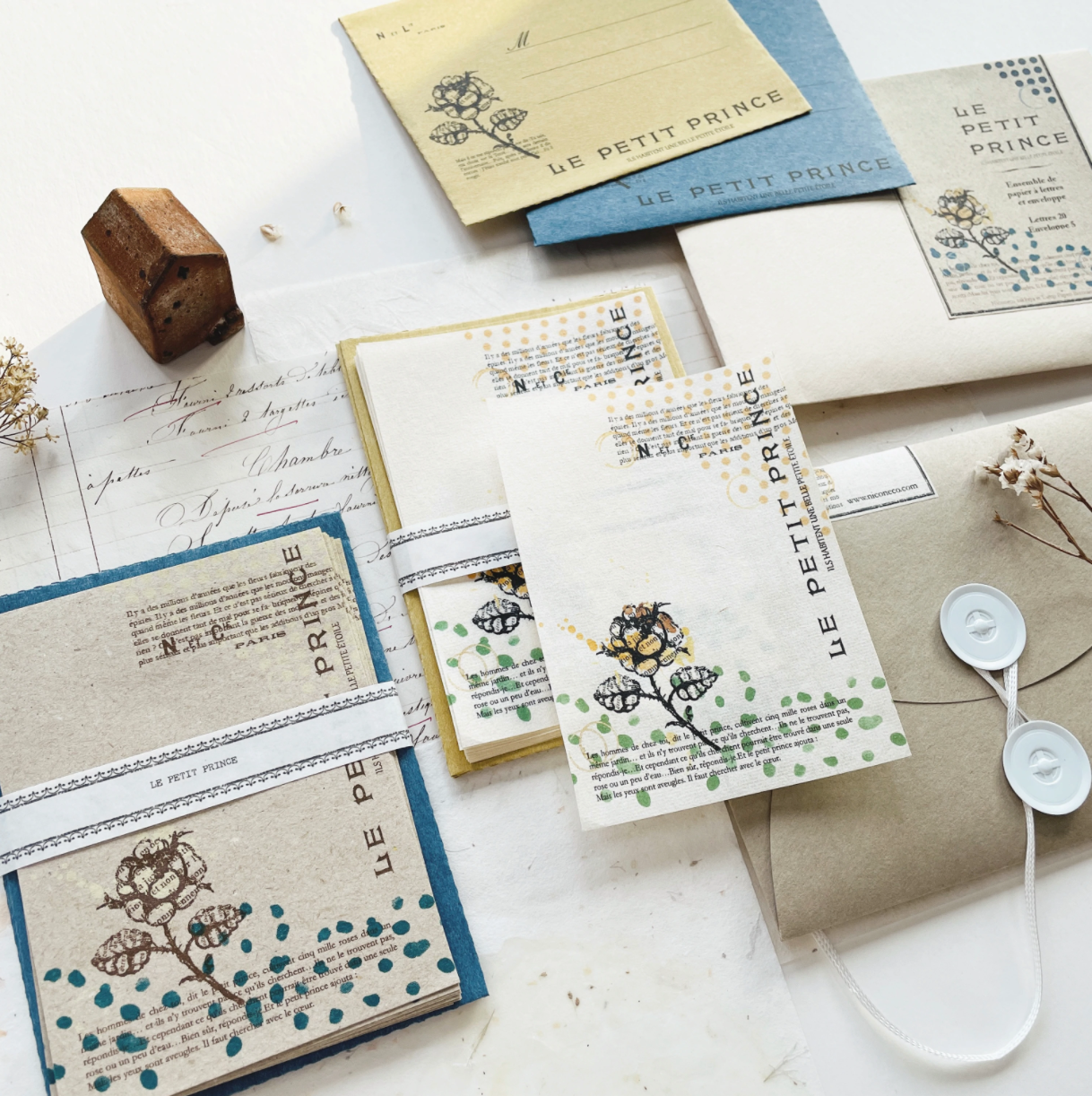 Nico Neco x Hiroko Uno Mini Letter Set (2 Colours) - Smidapaper Ikigai Shop