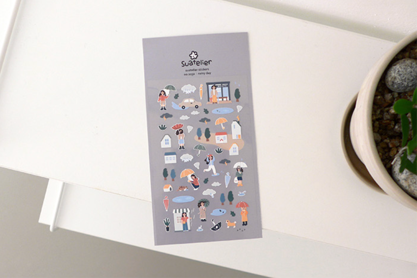 Suatelier Rainy Day Stickers - Smidapaper Ikigai Shop