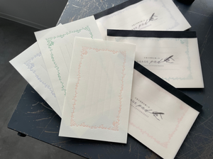 Oeda Letterpress Noble Message Pad (Pale Blue/Pale Green/Pale Pink) - Smidapaper Ikigai Shop