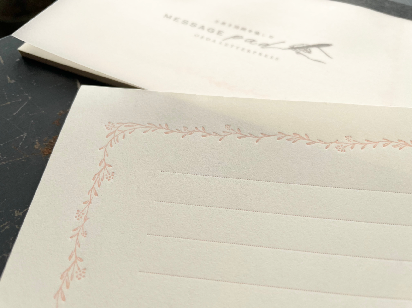 Oeda Letterpress Noble Message Pad (Pale Blue/Pale Green/Pale Pink) - Smidapaper Ikigai Shop