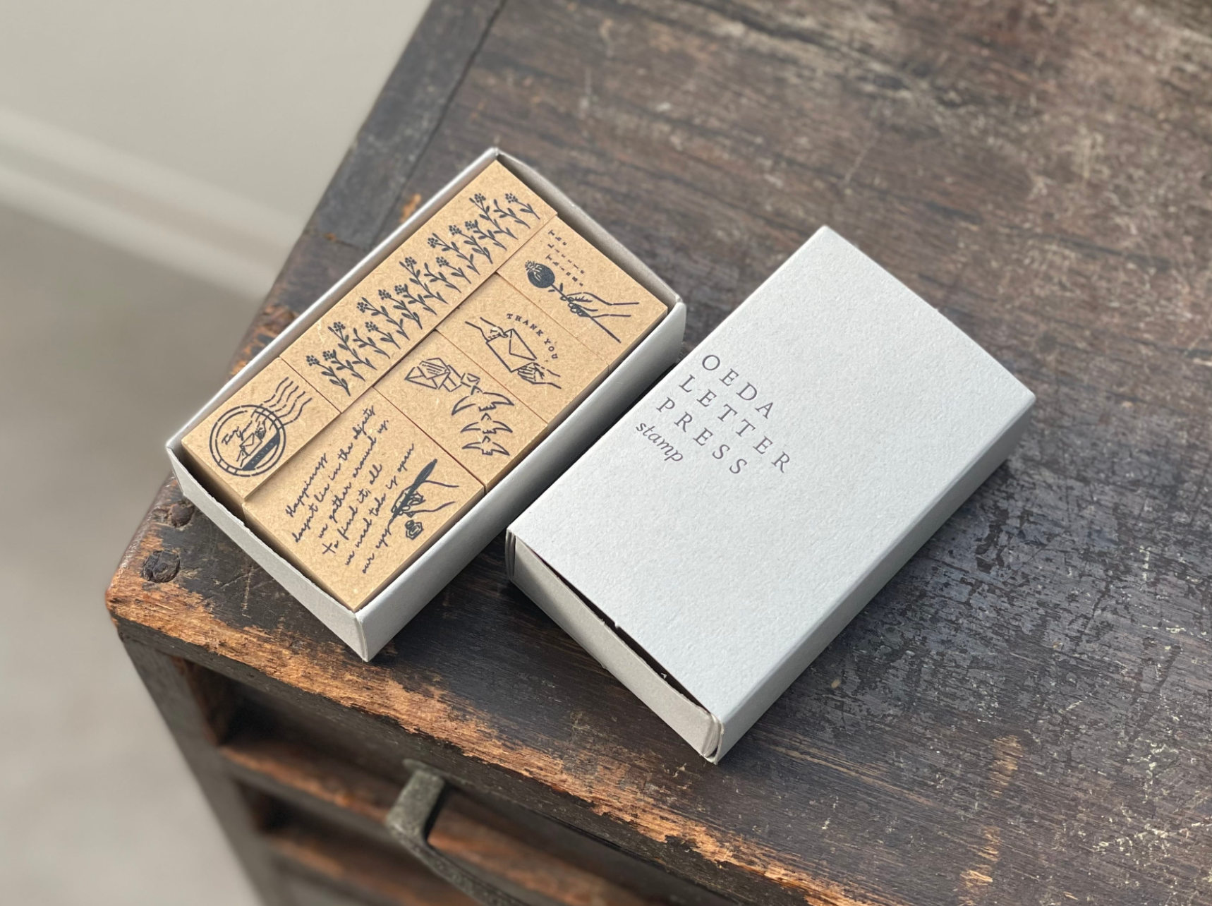 Oeda Letterpress Rubber Stamp Box - Smidapaper Ikigai Shop