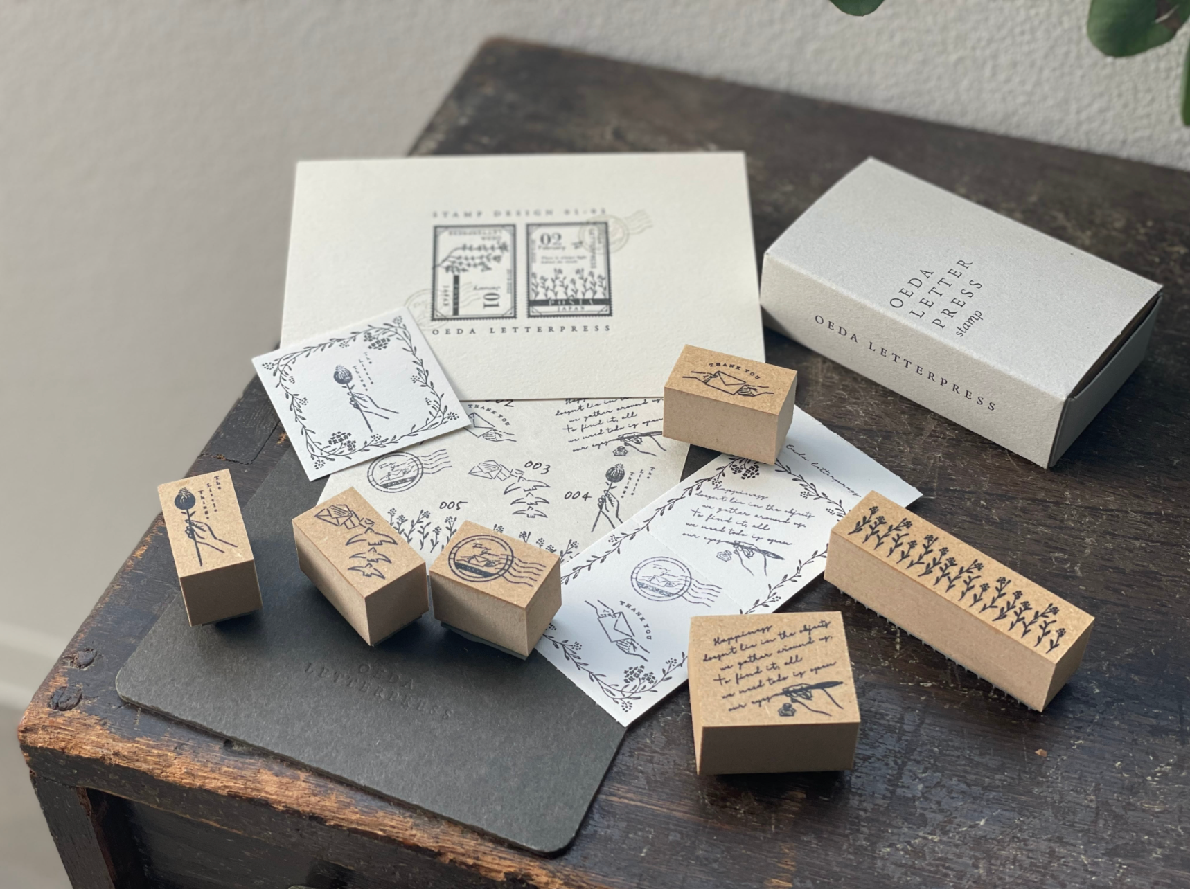 Oeda Letterpress Rubber Stamp Box - Smidapaper Ikigai Shop
