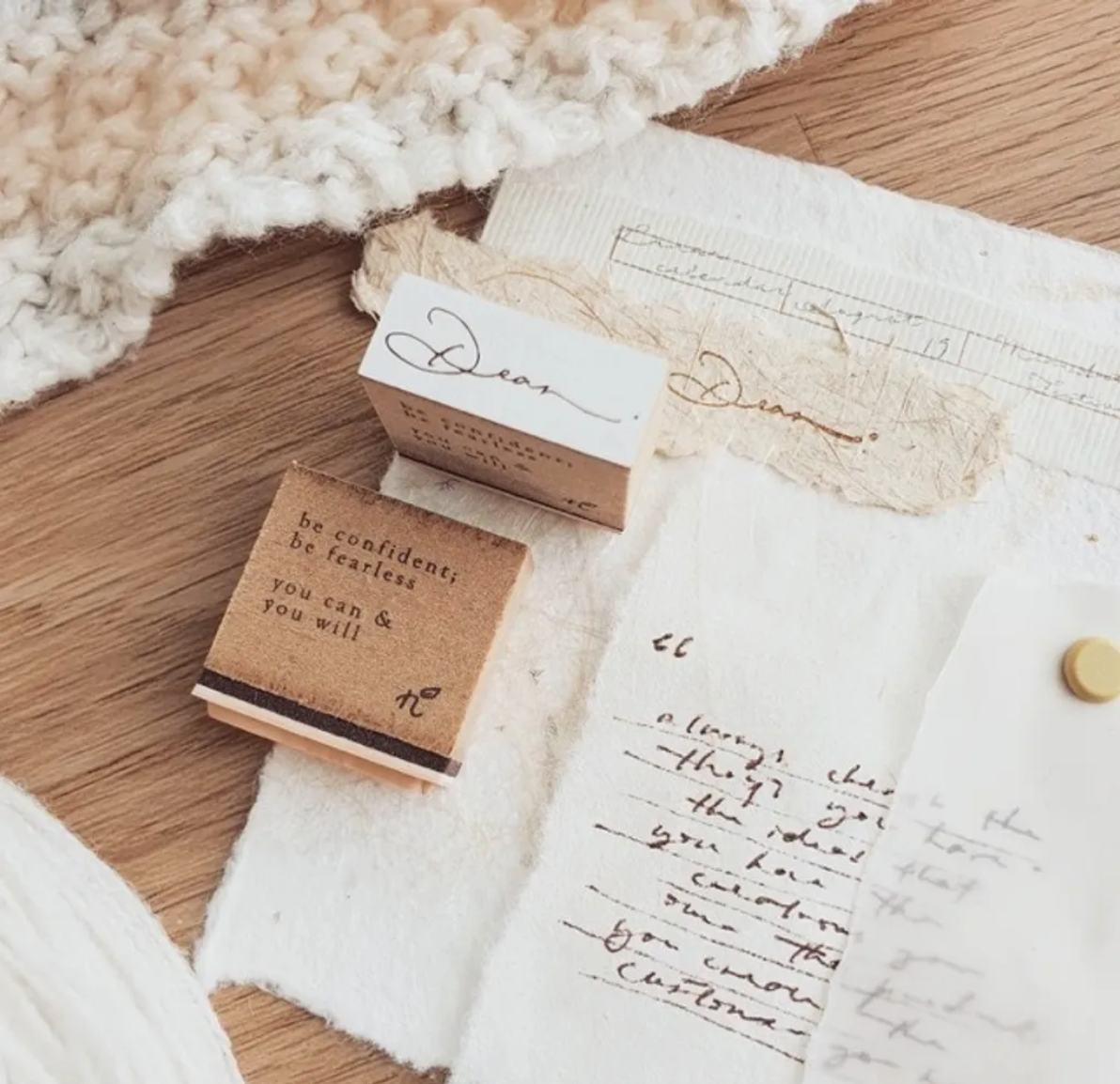 Nove Dear Rubber Stamp: Dear - Smidapaper Ikigai Shop