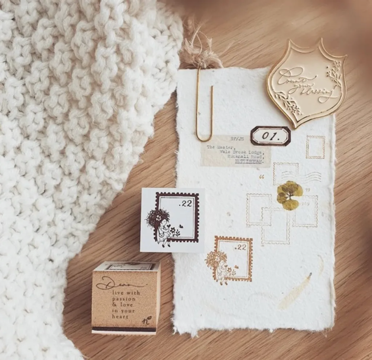 Nove Dear Rubber Stamp: Stamp - Smidapaper Ikigai Shop