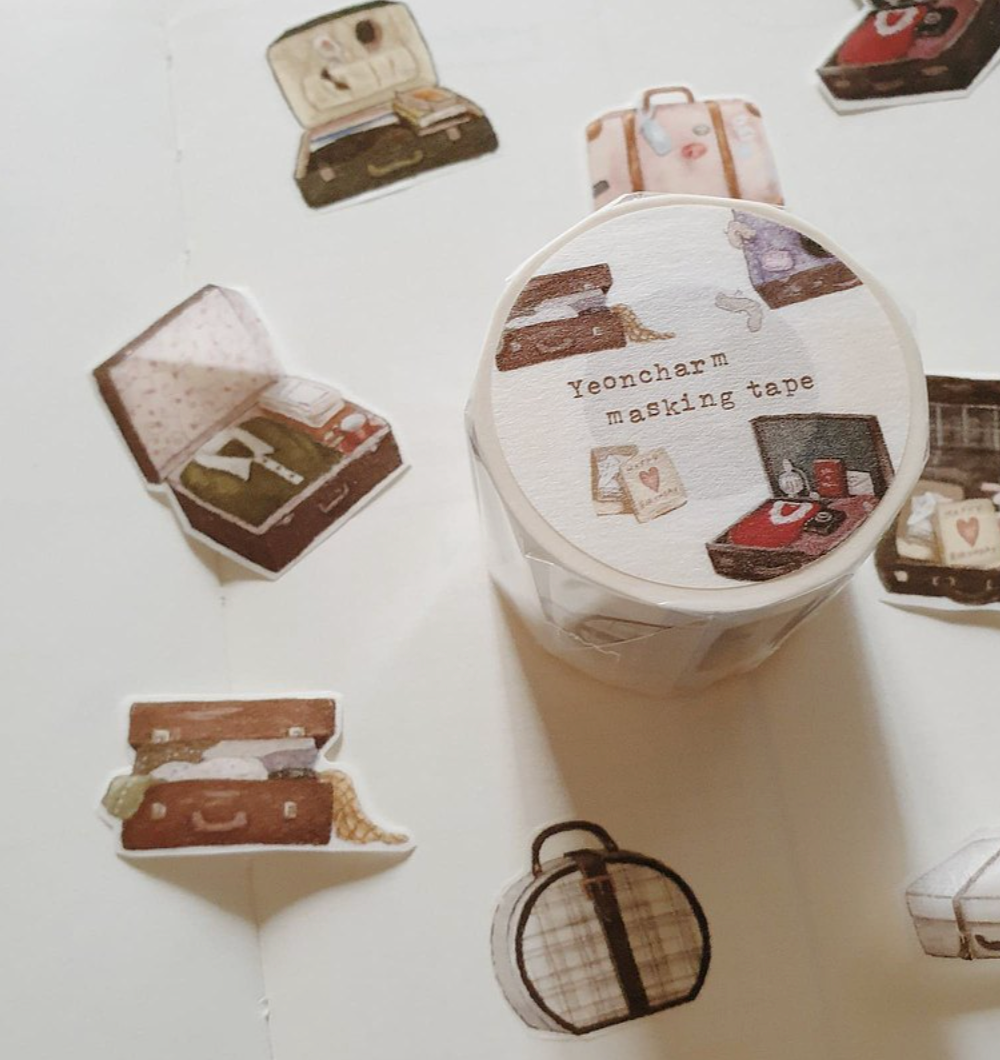 Yeoncharm Leather Suitcase Washi Tape