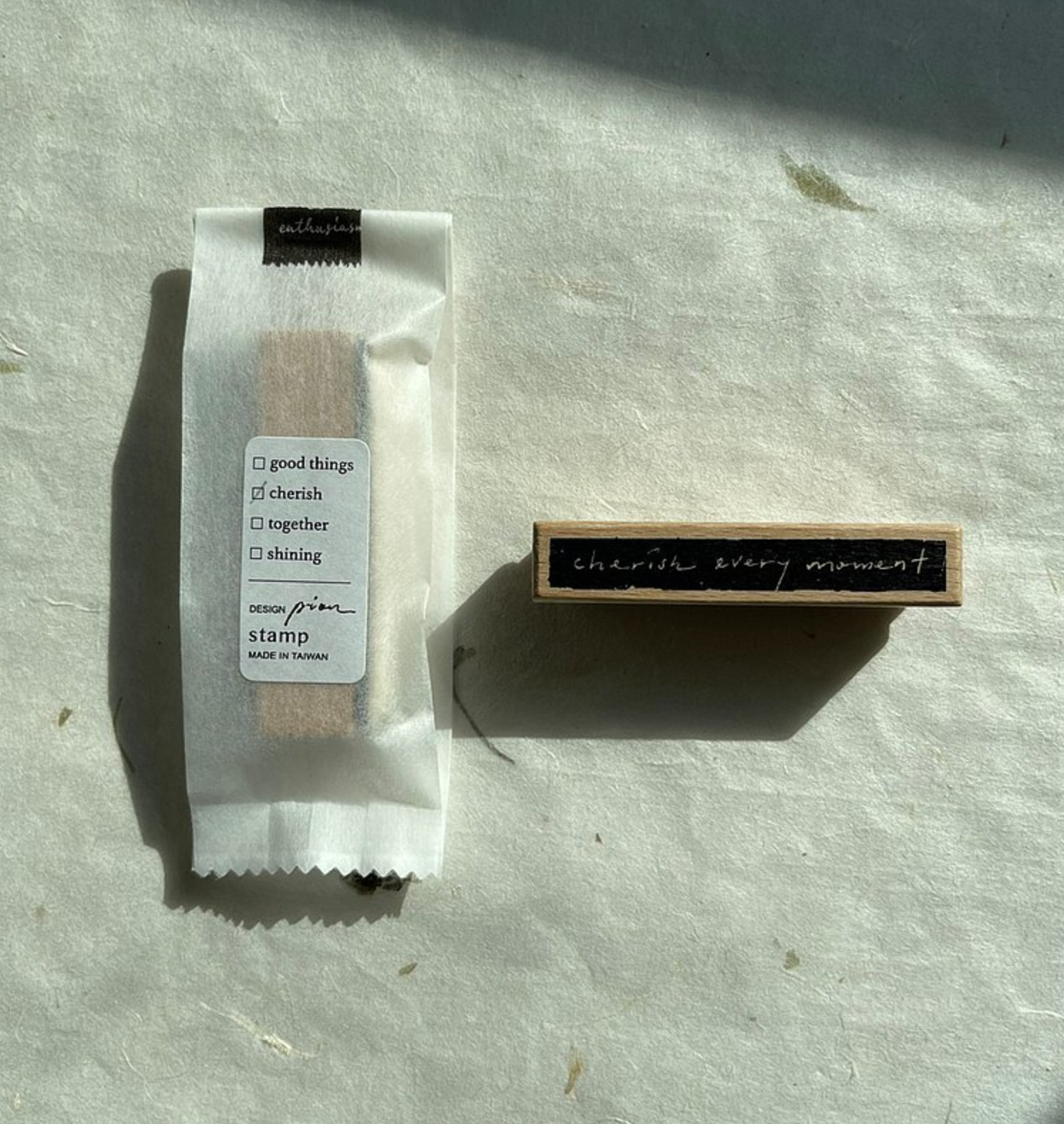 Pion Rubber Stamp: Cherish Every Moment