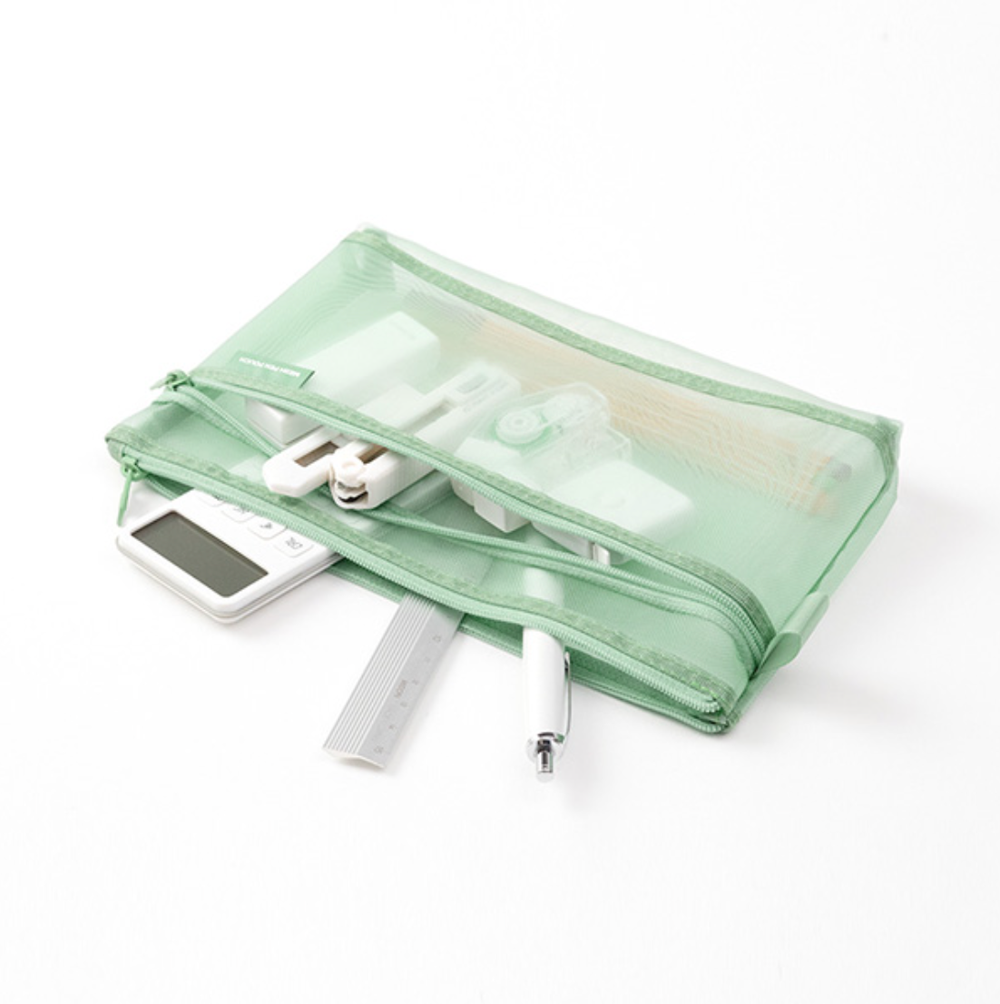 Midori Mesh Pen Pouch- Pale Green (Limited)