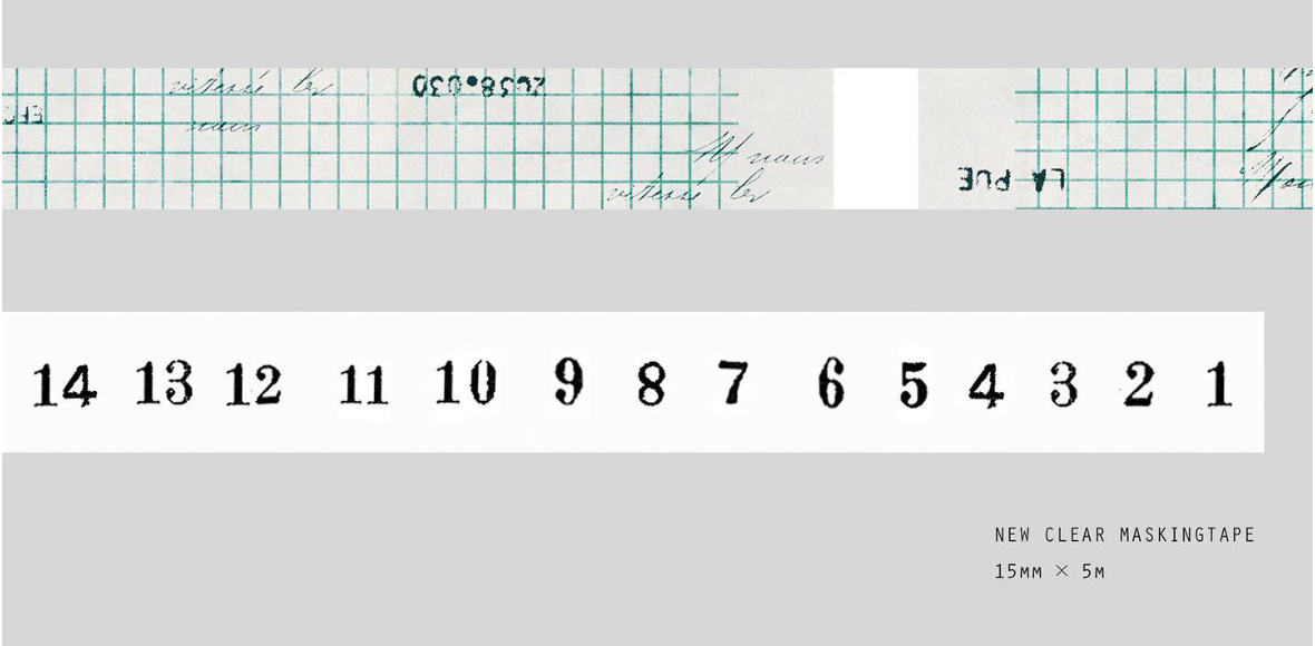 Yohaku Original Clear Masking Tape- (CT-017) Calendar