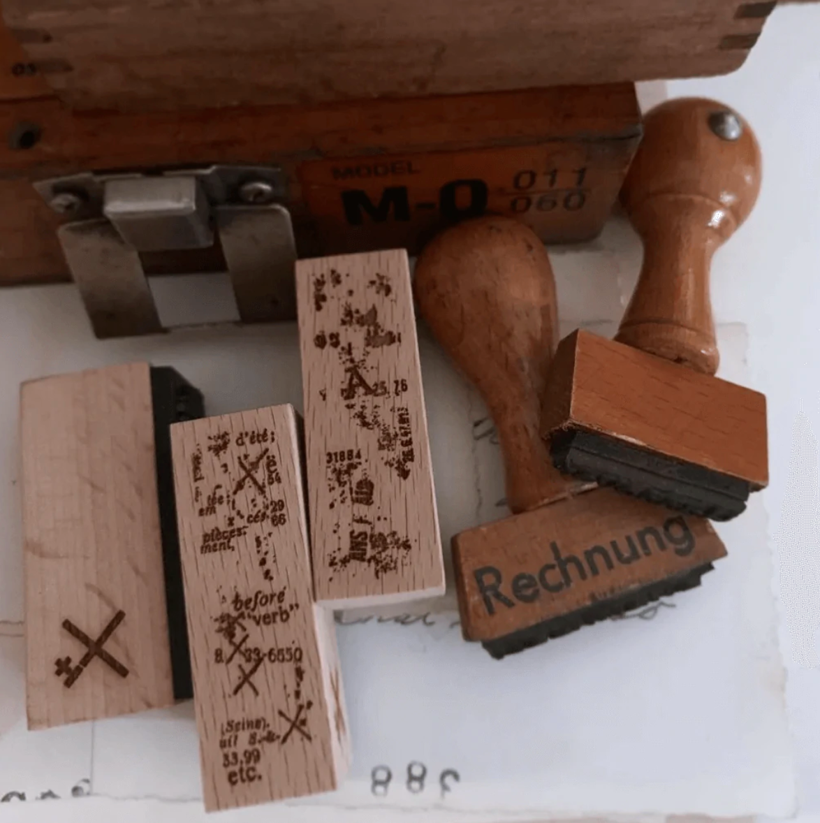 PlusMinus Film Noir Rubber Stamp Set (Set of 7)
