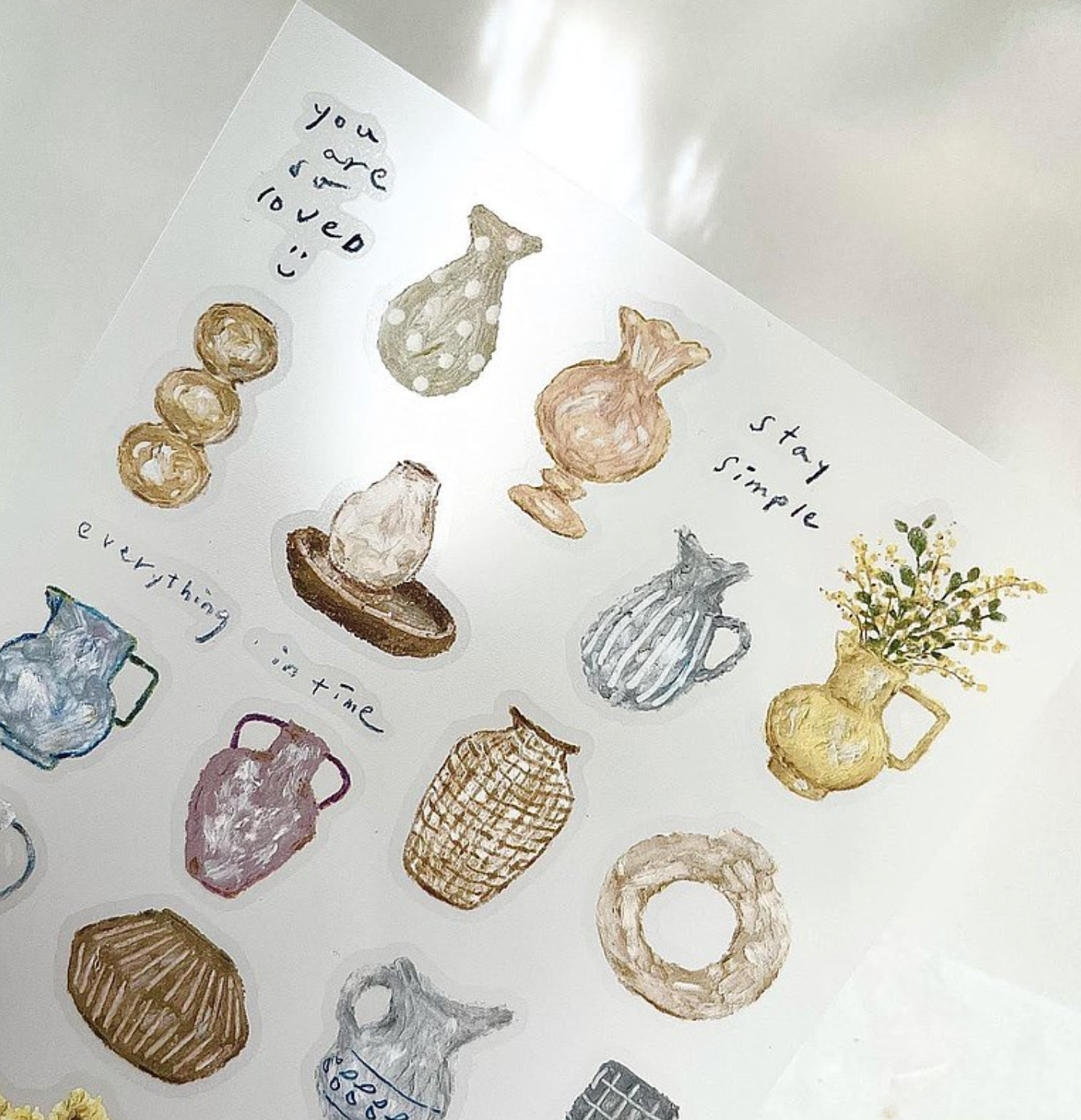 Pion Flowers of Spring Transfer Sticker (Pack of 2)