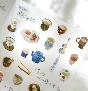 Pion Tea House Transfer Sticker (Pack of 2)