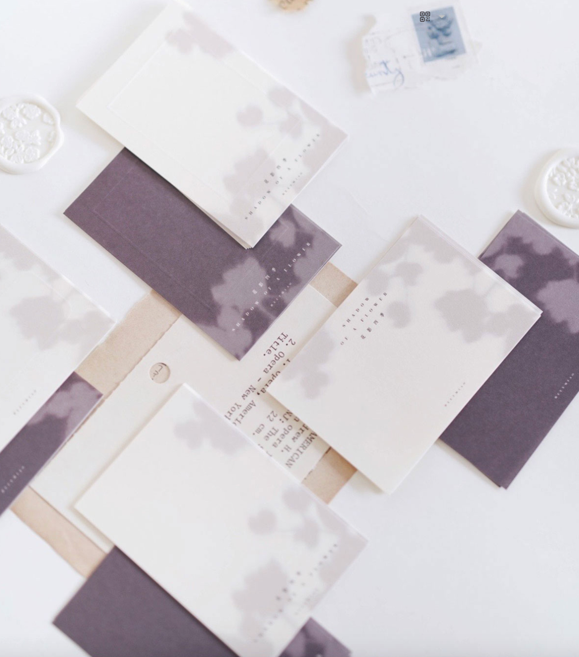 Heeymiao Shadow of a Flower Notepaper (4 designs)