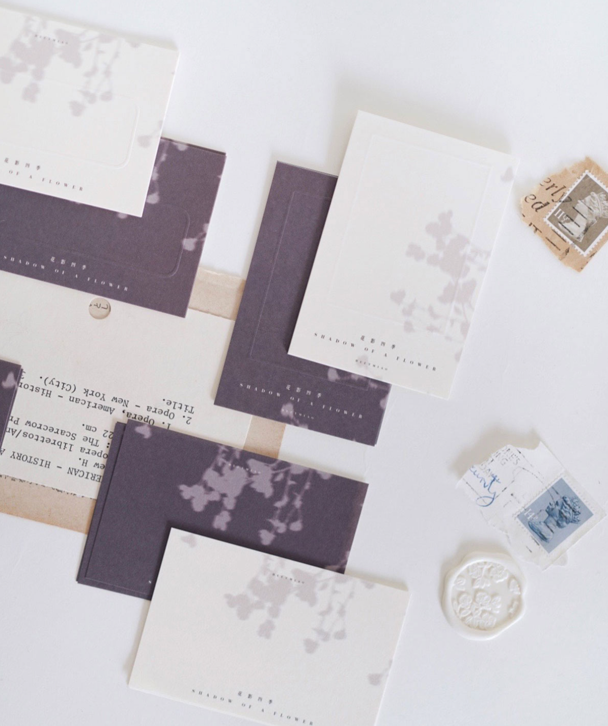 Heeymiao Shadow of a Flower Notepaper (4 designs)